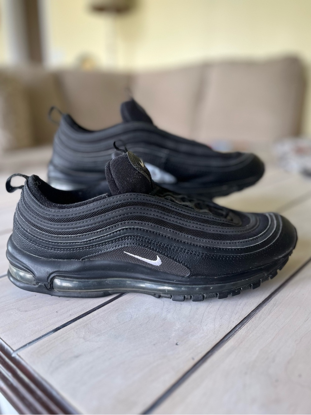 Nike Air Max 97 Black Terry Cloth Sneakers - 921826-015 - Men’s sz 11